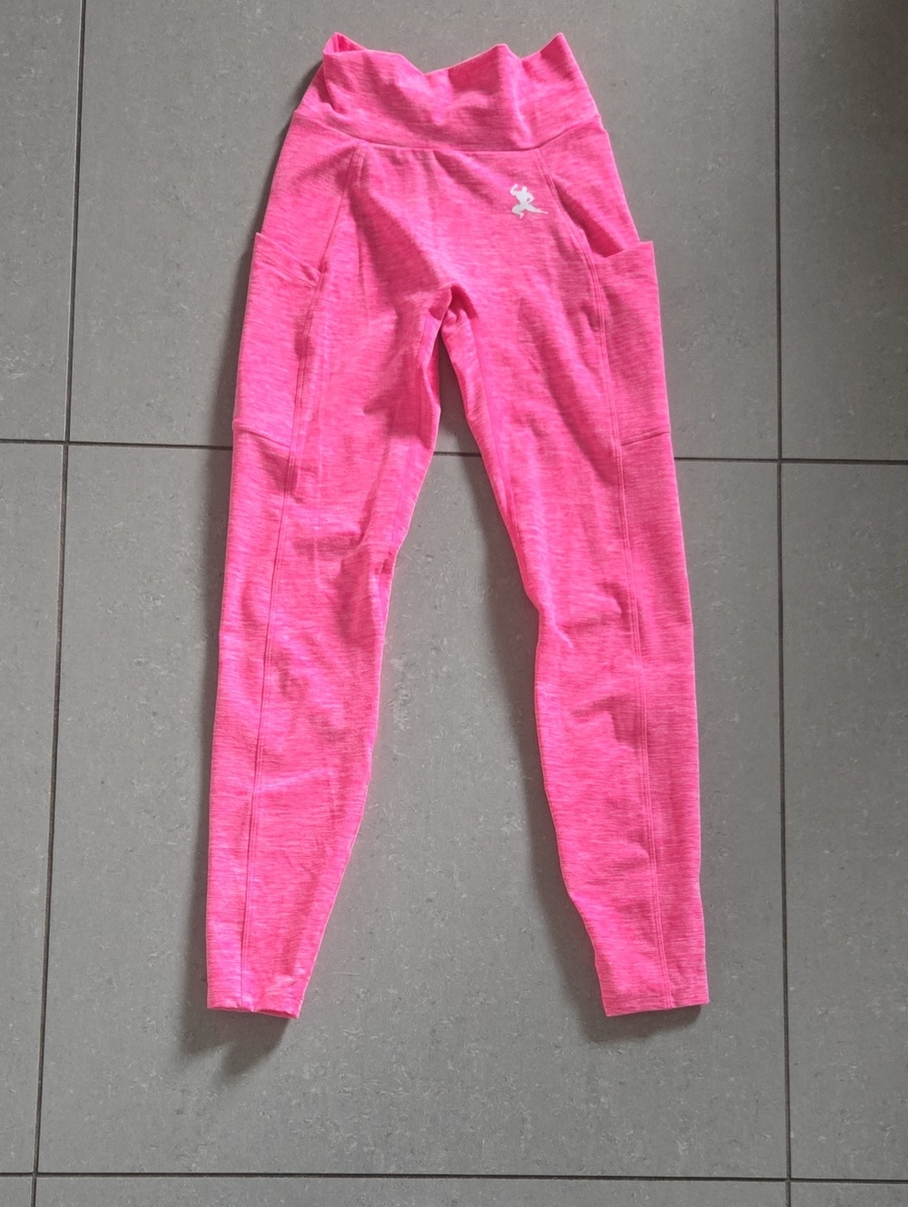 Hot Pink High-Waist Active Leggings with Side Pocket